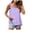 Purple, variant on JGGSPWM Womens Ruffle Strap Solid Top and Blouse Dressy Casual Plain Tunic Tees Square Neck Sleeveless Shirts Pink S
