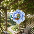 thumbnail image 4 of Zznnkj Mosaic Glass Hanging Bird Feeder, Flower Shaped Handcrafted Glass Wild Bird Feeder for Outdoor Garden, Patio, Backyard, 4 of 6