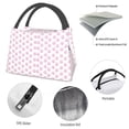 thumbnail image 4 of Yiaed Pink Paw Print Lunch box lunch bag Portable Insulated Lunch Box for Women Men Cooler Tote Bag with Front Pocket for Work Picnic Travel, 4 of 6