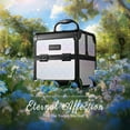 thumbnail image 2 of Byootique Makeup Train Case 2-Tier Trays Portable Cosmetic Cases Travel Makeup Storage Organizer Lockable Box with Mirror for Makeup Artist Nail Tech,Pure ForgetMeNot, 2 of 8