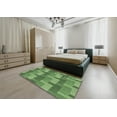 thumbnail image 5 of Ahgly Company Machine Washable Indoor Square Transitional Shamrock Green Area Rugs, 4' Square, 5 of 7