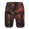 thumbnail image 3 of Pofeuu Dark Skull King Throne Prin Men's Swim Trunks Quick Dry Bathing Suit Swimming Board Shorts Mesh Lining Beach Swimwear-X-Large, 3 of 6