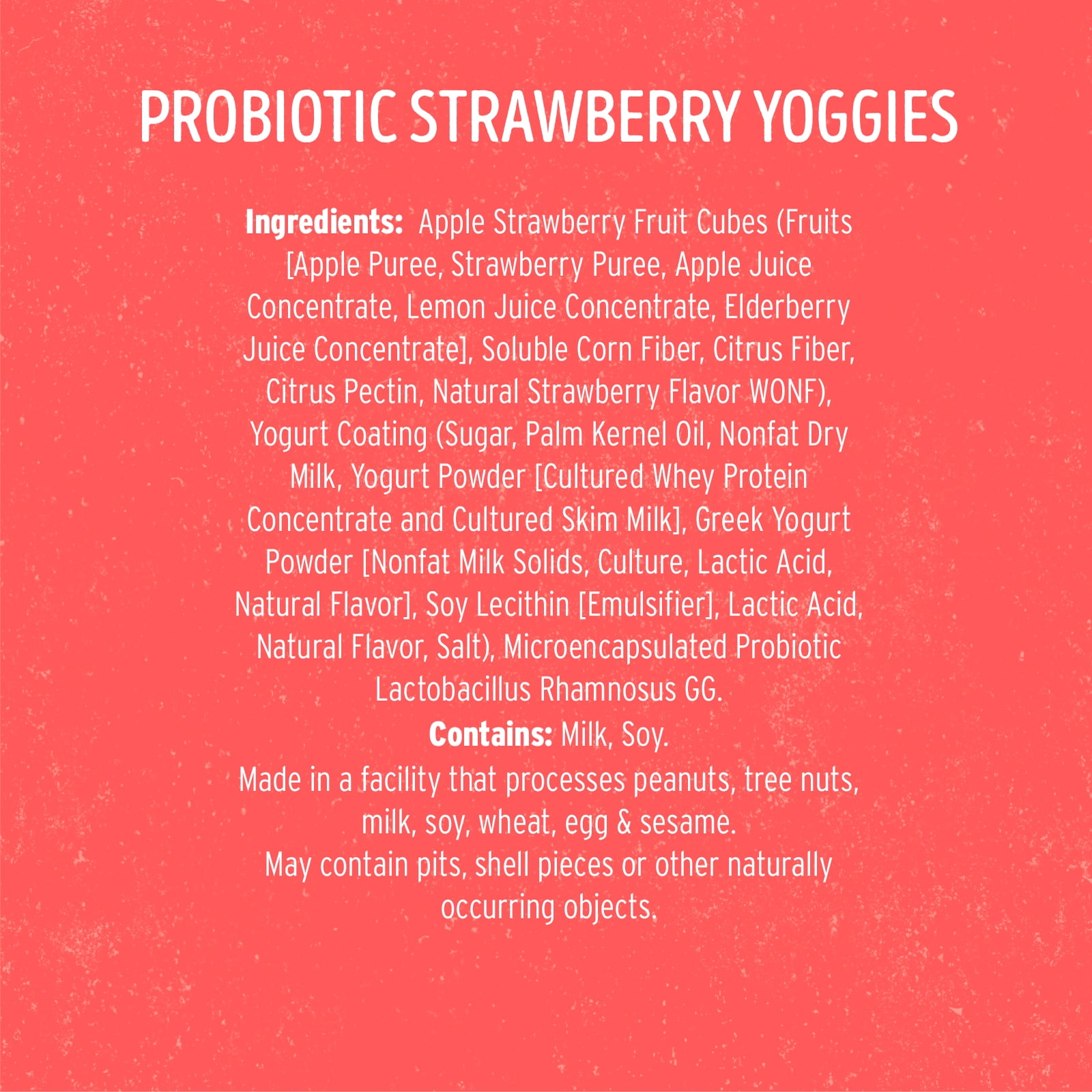 (3 pack) Nature's Garden, Probiotic Strawberry Yoggies, Gluten- Free, Non-GMO, Soft Chew, Fruit Snacks, 0.7 oz, 12 Count