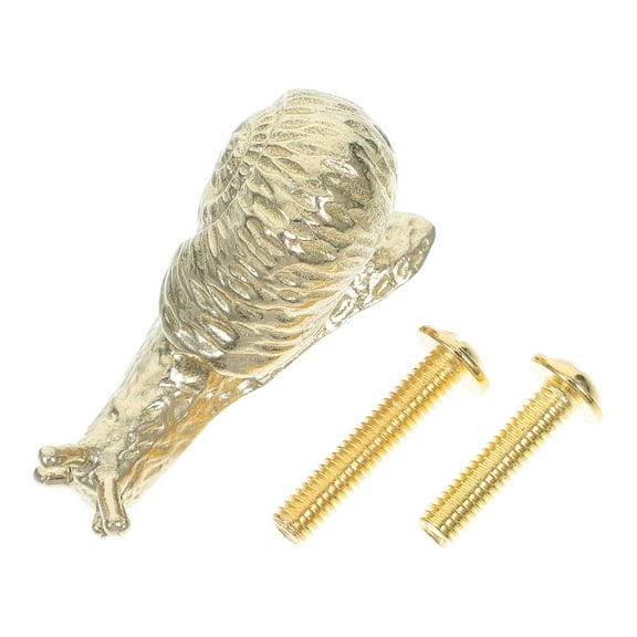 OUNONA Brass Snail Drawer Pulls Handles Antique Knobs Vintage Hardware Decorative Cabinet Door for Dresser Furniture Drawers Kitchen Cabinet Hardware