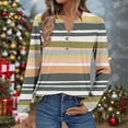 thumbnail image 5 of Long Sleeve Shirts for Women Casual V Neck Fall Tops Dressy Spring Work Blouses Clothes Khaki B XXXL, 5 of 7