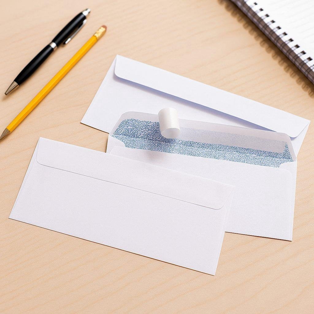 1000 - Pack #10 Security Envelopes Self Seal Envelopes 4-1/8" x 9-1/2"