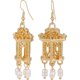 thumbnail image 2 of 1 par de pendientes románticos con borlas especiales para mujer, aretes colgantes de moda, joyería dorada, 2 of 5