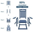 thumbnail image 6 of AreShark Outdoor Rocking Chair Set of 2, All Weather Resistant Patio Rocking Chair, HDPE Porch Rocker for Deck, Balcony, 380lbs, Navy Blue, 6 of 8