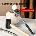 thumbnail image 1 of New Arrival Stainless Steel Coconut Opener Tool Set: Manual Coconut Shell Cutter with Steel Handle Hammer and Coconut Meat Scraper - Effortless, Durable, Export-Quality Kitchen Gadget for Quick, 1 of 5