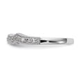 thumbnail image 3 of Solid 14k White Gold Diamond Wedding Band Ring Size 6 (.24 cttw.), 3 of 8