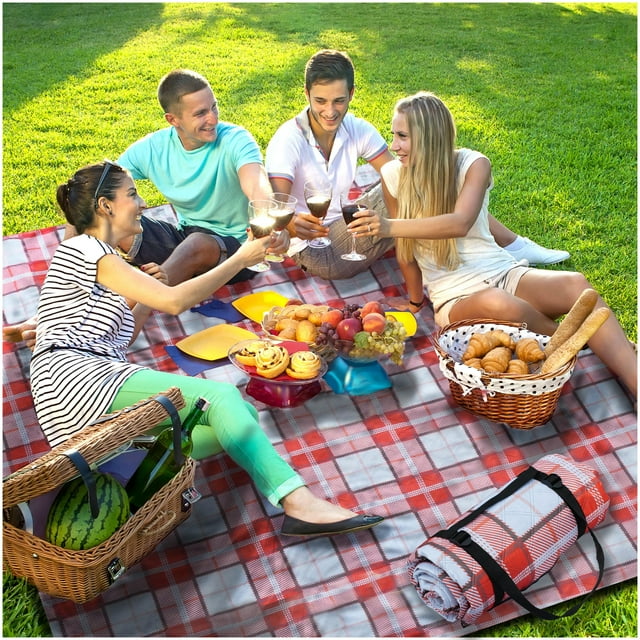 Manta de pícnic Bobo GrillKing, 203 x 203 cm, impermeable y resistente a la arena