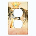 thumbnail image 2 of Metal Light Switch Plate Cover Cute Chihuahua Golden Crown Beige DOG017, 2 of 13