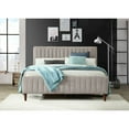 thumbnail image 3 of Omax Decor Spencer Wood/Fabric Upholstered Queen Platform Bed in Taupe Gray, 3 of 4