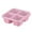 A-Pink-6.5"L x 6.1"W x 2.17"H, variant on Bento Snack Containers, Reusable 3 Compartment Divided Food Storage Containers, Divided Lunchable Container For School, Work And Travel B-Pink 6.69"L x 6.1"W x 2.17"H