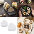 thumbnail image 3 of Molde triangular para Sushi de 6 uds, molde para hacer bolas de arroz Onigiri de 2 tamaños, molde antiadherente para prensas Bento de bolas de arroz, molde Nigiri oso de fresa Hogar, 3 of 5