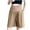 Khaki, variant on Ohufall Womens Maternity Shorts Summer Stretchy Loose Wide Leg Pregnancy Shorts Fashion Solid Color Casual High Wasit Shorts for Women