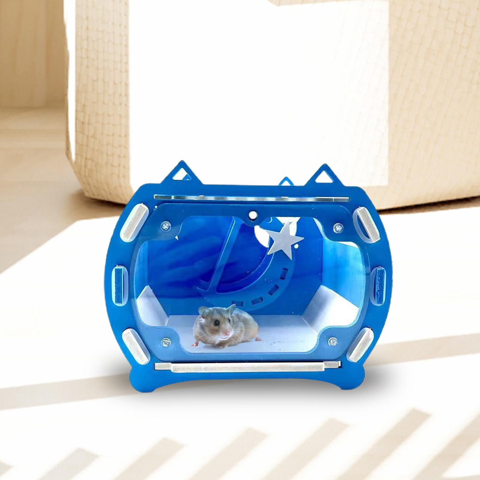 Hamster Cage, Hamster Carry Case, Travel Cage Pouch Durable Pet Carrier Cage, Pet Travel Carrier for Rats Rabbit Chinchillas Small Pets Camping Blue