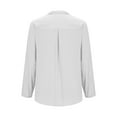 thumbnail image 4 of BSDJILFG Plus Size Blouses for Women Button Down Tops Long Sleeve Stand Up Collar Shirts with Sequined Pocket Tops ,S-5XL, 4 of 5