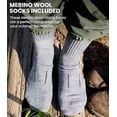 thumbnail image 6 of Merino.tech Merino Wool T Shirt Women - 100% Merino Wool Base Layer Women Short Sleeve Moisture-Wicking Tee and Hiking Socks Large, Magenta Crewneck, 6 of 7