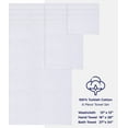 thumbnail image 4 of Soft Linen, 6 Piece Towel Set, 2 Bath Towels 2 Hand Towels 2 Washcloths, Super Soft and Absorbent, 100% Turkish Cotton Towels for Bathroom and Kitchen Shower Towel, Bright White By TORUBIA, 4 of 5