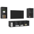 thumbnail image 5 of vidaXL Wall-mounted TV Cabinets 4 pcs White Engineered Wood, 5 of 11