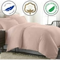 thumbnail image 2 of Kamas 5 Piece Solids Solid Order Customized Size Blush Duvet Cover Set 100% Egyptian Cotton 600 Thread Count with Zipper & Corner Ties Luxurious Quality, 2 of 3