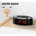 thumbnail image 4 of iTOMA Radio despertador AM/FM con alarma dual, temporizador de apagado y funciones de repetición, pantalla LED naranja, opción de atenuación de 4 niveles CKS3301U, 4 of 5