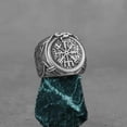 thumbnail image 5 of GKNET Nordic Viking Celtic Rune Men's Versatile Stainless Steel Rings Sizes 7-13, 5 of 6