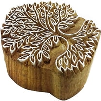 Wooden Printing Block Tree Art Hand Carved Pottery Printer Indian Stamp