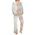thumbnail image 4 of SwiftWear Vintage Floral Pajamas Set for Women Long Sleeve Pleated Shirts + Pants with Pockets 2 Pcs Sleepwear Cute Loungewear 2XL, 4 of 6