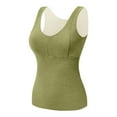 thumbnail image 2 of Thermal Tank Tops Women Underwear Tops Sleeveless Undershirt for Women Cotton Camisole Warm Base Layer Green XL, 2 of 3