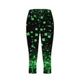thumbnail image 2 of TaTaai Women St. Patrick's Day Allover Print High Waist Capri Leggings Skinny Stretchy Breathable Non See-through Machine Washable Holiday Party Sports Casual Wear Gift, 2 of 5