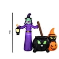 thumbnail image 6 of Halloween Inflatable Witch Cauldron Pumpkin with LED Lights, Large Outdoor Yard Lawn Decor, Festive Night Display for Garden Patio Virelaxpo, 6 of 7