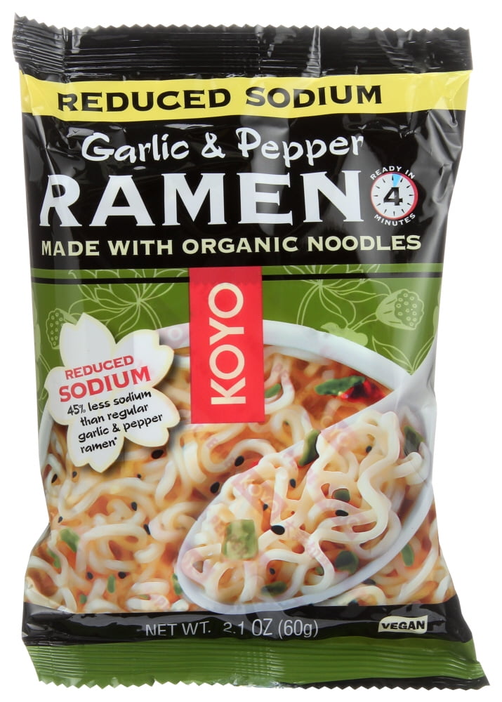 Koyo Reduced Sodium Ramen Garlic & Pepper, 2.1 oz - Walmart.com