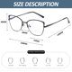 thumbnail image 3 of Gafas planas antiluz azul estilo ojo de gato europeas y americanas de moda, hechas de PC y metal, 3 of 6