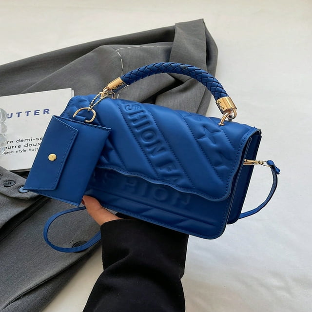 LNGOOR Sac à Main Imprimé pour Femmes, Décontracté, Imperméable, Uni, avec Rabat, Style Polyvalent
