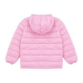 thumbnail image 5 of Aislor Girls Boys Long Sleeve Ultra Lightweight Jacket Coat Winter Warm Puffer Jacket Packable Hooded Coat 3-16 Pink 13-14, 5 of 7