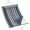 Dark and Light Blue Stripes, variant on IdealHouse 2 Person Outdoor Hammock with Stand - Cotton Rope & Polyester Pad - Adjustable Steel Frame - Sturdy & Cozy for Patio, Backyard, Garden, Beach - Dark Gray