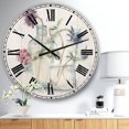 thumbnail image 3 of Designart 'Blossoms on Birch Cottage Bouquet II' Farmhouse wall clock, 3 of 4