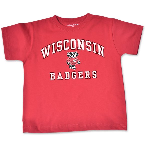 NCAA Wisconsin Badgers Toddler Short Sleeve Tee, 2 Toddler, Red