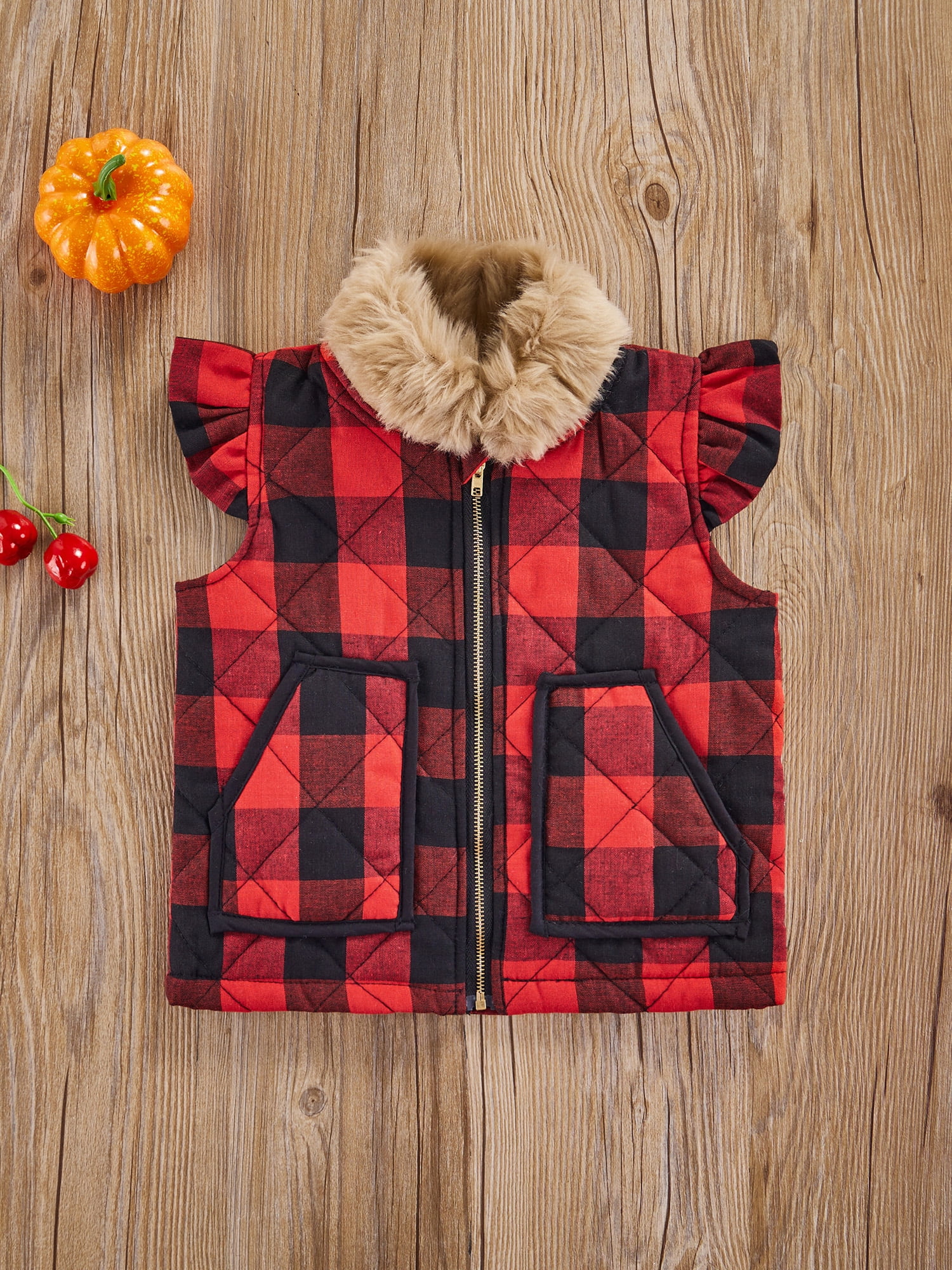 Ladies buffalo plaid clearance vest