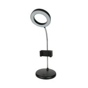 Angle View: Vivitar Creator Series 2 in 1 Vlogging Desk Lamp Ultra Bright LED Ring Light with Smartphone Holder for Vlogging, Livestreaming, and Selfies