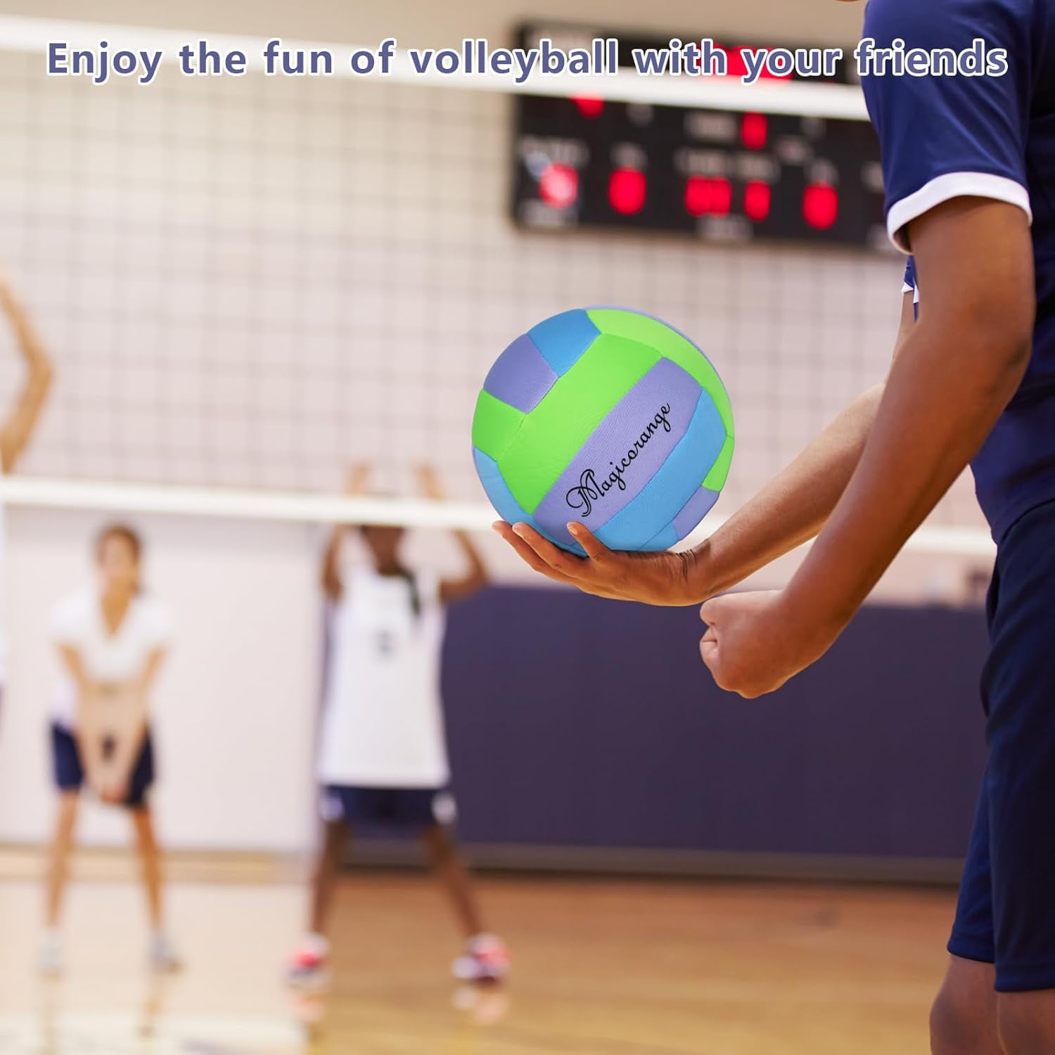 Magicorange Soft Volleyball Indoor, Official Size 5 Training Volleyball for Beginners