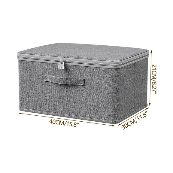 Tgbvmt Large Quilt Storage Bag Clothing Organizer Wardrobe Packing Bag Non Woven Fabric Box With Combination Lock Foldable Bedroom Storage Bedding Transport Bag Home Moving Organization Space Saving