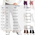 thumbnail image 4 of Rvasteizo Girls Flare Pants Cotton Fabric Lace Hem Outdoor Casual Long Pants for Kids 1-11Y 1 Years, 4 of 5