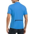 thumbnail image 4 of QUALICOS Men cycling jersey men's cycling sports shirt short sleeved with zipper back pocket - moisture wicking, breathable, quick drying cycling shirt, 4 of 6