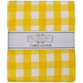 thumbnail image 4 of Yourtablecloth 100% Cotton Checkered Buffalo Plaid Tablecloth for Home, Restaurants, Cafs Be it for Everyday Dinner Picnic or Occasions like Thanksgiving 60 x 104 Rectangle/Oblong Yellow and White, 4 of 5