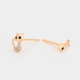 thumbnail image 4 of Aretes Broquel P/ Niña Gatito Pescado Swarovski Oro 18K Lam dorado Unitalla, 4 of 7