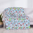 thumbnail image 3 of Honeii Cartoon Animals print throw blanket, crafted from cozy cotton flannel, offers versatile home decor as a bedding suitable for all seasons.-50"x40", 3 of 6