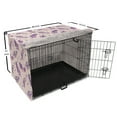 thumbnail image 6 of Watercolor Dog Crate Cover, Design of Feathers with Paint Blots and Random Stains, Easy to Use Pet Kennel Cover Small Dogs Puppies Kittens, 7 Sizes, Indigo Mauve, by Ambesonne, 6 of 6